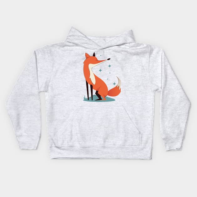 fox lover for kids and girls Kids Hoodie by Midoart